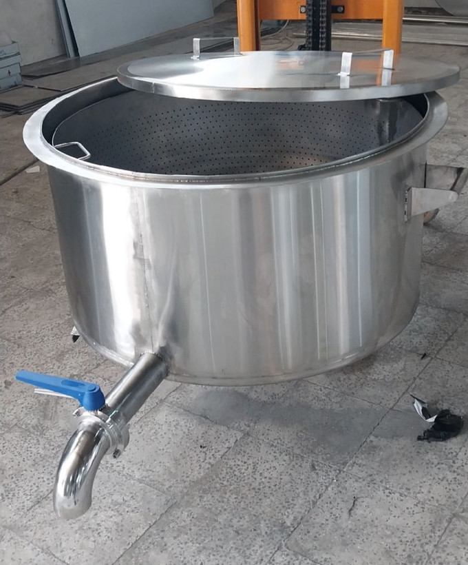 دیگ چلو پز (پلویی ) صنعتی 35 کیلویی استیل 300 پرس
